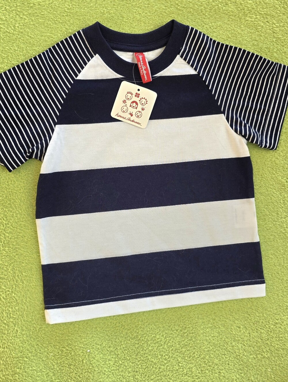 NWT  2~3.5 yrs  90cm BOYS SHIRT ORGANIC COTTON - NAVY - HANDSOME S-Sleeve T (Q1)